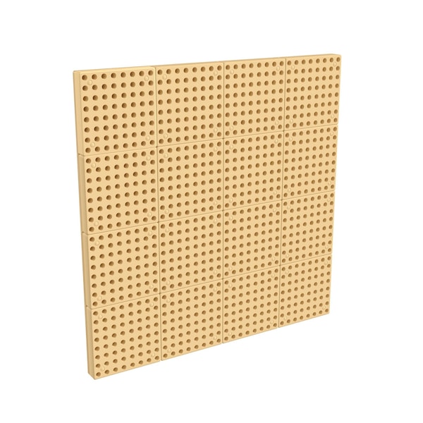 Flash Furniture Bright Beginnings Commercial Grade Multipurpose Modular STEAM Wall Peg System Panel - 31.5"L x 31.5"H, Natural MK-ME10964-GG - main